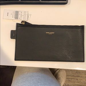 Saint Laurent Zip Pouch in Black